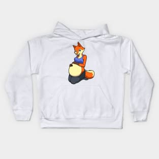 Fox with baby belly - Pregnant Kids Hoodie